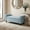 Light Blue + Fabric + MDF, variant on Ivory Fabric Storage Bench with Rolled Arms, 38 Seat Width, Tufted Design, Ottoman for Living Room Entryway, Sturdy MDF Frame with Black Legs