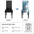 thumbnail image 5 of muroi Chair Covers for Dining Room Set of 4, Spandex Stretch Dining Room Chair Cover, Removable Washable Kitchen Parsons Chair Covers Seat Slipcovers, Turquoise, Grey, 5 of 6
