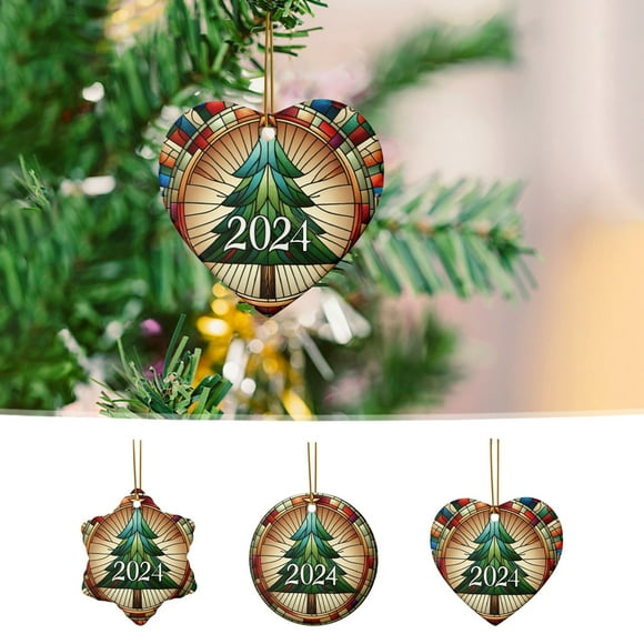 Árbol de Navidad Acrílico para Colgar En La Pared, 7,6 X 7,6 Cm, Plano, Transparente, Duradero, para Interiores, Balcones y Ventanas | Idea de Regalo para La Sala de Estar y El Dormitorio