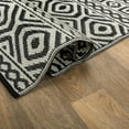 thumbnail image 5 of World Rug Gallery Contemporary Geometric Reversible Plastic Indoor and Outdoor Picnic Mat, Camping Rug, RV Rug - BLACK 3'x5', 5 of 9