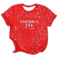 thumbnail image 5 of 250 Anniversary Usa Shirt Summer Tops for Women Graphic Tees Stylish Printed Short Sleeve Round Neck Comfortable Casual Daily Everyday Wear, 5 of 5