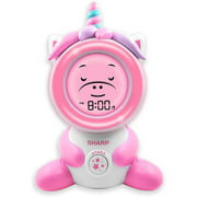 IBAOLEA Ready to Wake Unicorn Sleep Trainer, Kid’s Alarm Clock for Ready to Rise, Ceiling Projection Nightlight and Off-to-Bed Feature – Simple to Set and Use! Unicorn - Pink