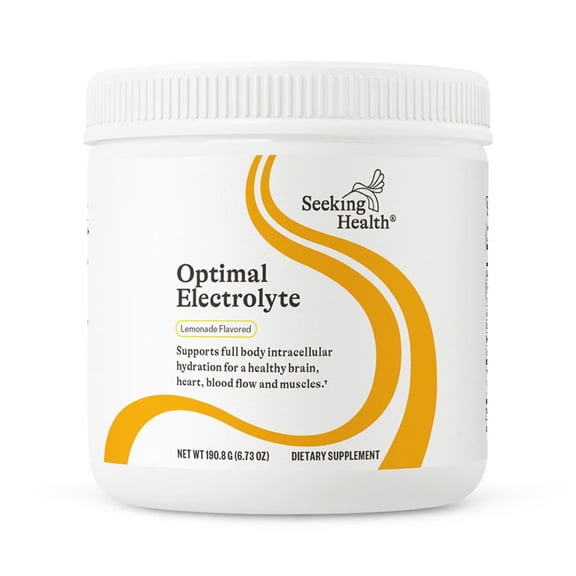 Seeking Health Optimal Electrolyte - Electrolyte Powder Supplement with Magnesium, Sodium, & Potassium for Electrolyte Support - Natural Lemonade Flavor, 30 Servings- 6.73 oz