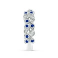 thumbnail image 3 of ANGARA Natural Nature Inspired Round Blue Sapphire & Diamond Vine Ring in 14K White Gold for Women (Size-1.3mm) | September Birthstone, Anniversary, Jewelry Gift for Women | Natural Sapphire Ring, 3 of 10
