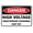 Warning Sign 5, variant on Danger High Voltage Keep Out Sign - 8"x12" Warning Sign for Indoor Outdoor High Voltage Areas
