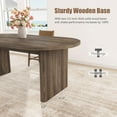 thumbnail image 4 of SOLLED 63" Oval Executive Desk, Large Wood Computer Desk with Double Pedestal, Farmhouse Writing Table for Home Office & Study,Brown, 4 of 6