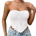 thumbnail image 3 of Top cruzado sin mangas, top cruzado con cuello halter y volantes para mujer Top cruzado con cuello halter Instalación sin esfuerzo, 3 of 5