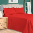 thumbnail image 3 of 300-Thread Count 100% Egyptian Cotton Lightweight Solid Sheet Set with Deep Pockets Red / Twin XL, 3 of 3