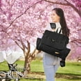 thumbnail image 3 of Hannah & Sophia Belle Convertible Diaper Backpack & Messenger Bag, Black Orchid, 3 of 12