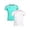 Sea Mint/White, variant on Pink Platinum Girls Swim Shirt UPF50 Quick Dry Short Sleeve Swim Top Rash Guard for Girls 2 Pack
