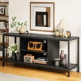 thumbnail image 3 of LINJH TV Stand for TVs up to 65 Inch,Entertainment Center with Open Storage Shelves, TV Media Console Table for Living Room and Bedroom, Black, 3 of 9