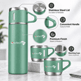 thumbnail image 2 of INNOTECH SC Stainless Steel Thermos Bottle 500ml - Vacuum Insulated Flask with Serving Cup, Double-Wall Hot & Cold Drink Water Bottle – Green, 2 of 7