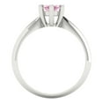 thumbnail image 4 of 1 ct Marquise Cut Simulated Pink Diamond Solitaire Engagement Ring for Women in 18K White Gold, 4 of 5