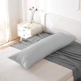 thumbnail image 2 of Dee's Collection 1 Piece Body Pillow Cover, 100% Egyptian Cotton 600 TC with Hidden Zipper Closure (Light Gray Solid, 21x54 Inches), 2 of 6