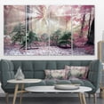 thumbnail image 1 of Forêt Mauve avec Rayons de Soleil - Impression d'Art Photo de Paysage sur Toile, 1 of 3
