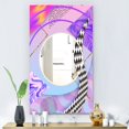 thumbnail image 3 of DESIGN ART Designart 'Spacy Dimensions 6' Mid-Century Mirror - Printed Wall Mirror 23.7 in. wide x 31.5 in. high, 3 of 5