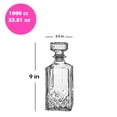 thumbnail image 2 of LAV Odin Whiskey Decanter with Glass Stopper, Glass Decanter with Airtight Stopper, 38.81 Oz (1 lt), 2 of 5