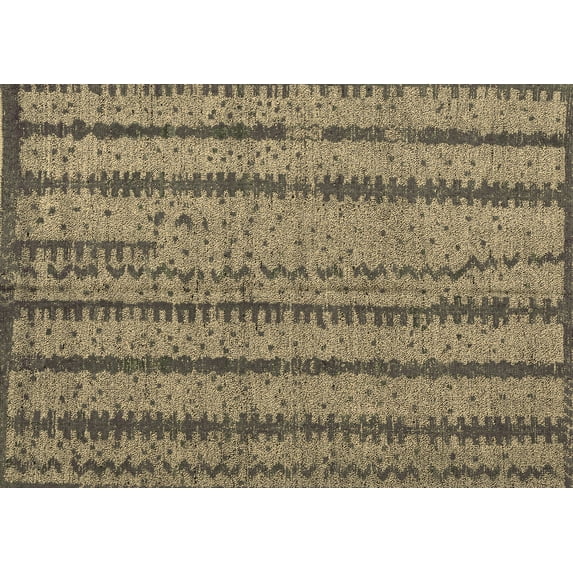 Ahgly Company Indoor Rectangle Oriental Brown Modern Area Rugs, 4' x 6'