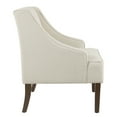 thumbnail image 3 of HomePop Classic Swoop Arm Accent Chair, Cream, 3 of 6