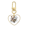 thumbnail image 1 of Porte-clés en Métal avec Porte-Clés en Forme de Cœur Doré pour Photos d'Animaux en Papier, 1 of 3