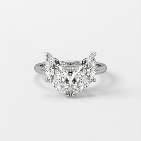 14k White Gold Plated Toi et Moi Moissanite Engagement Ring 1CT Each Marquise cut Ring for Women
