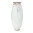 thumbnail image 6 of DecMode 24" White Metal Vase with Antique Distressing and Terracotta Accents, 6 of 9