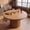 Natural Brown, variant on Finmind 47" Round Conference Table for 4-6, Solid Wood Office Table, Dark Brown