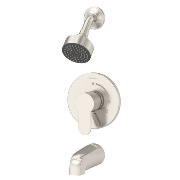 Identity Single Handle Tub and Shower Faucet with Integral Diverter in Satin Nickel, 1.5 gpm