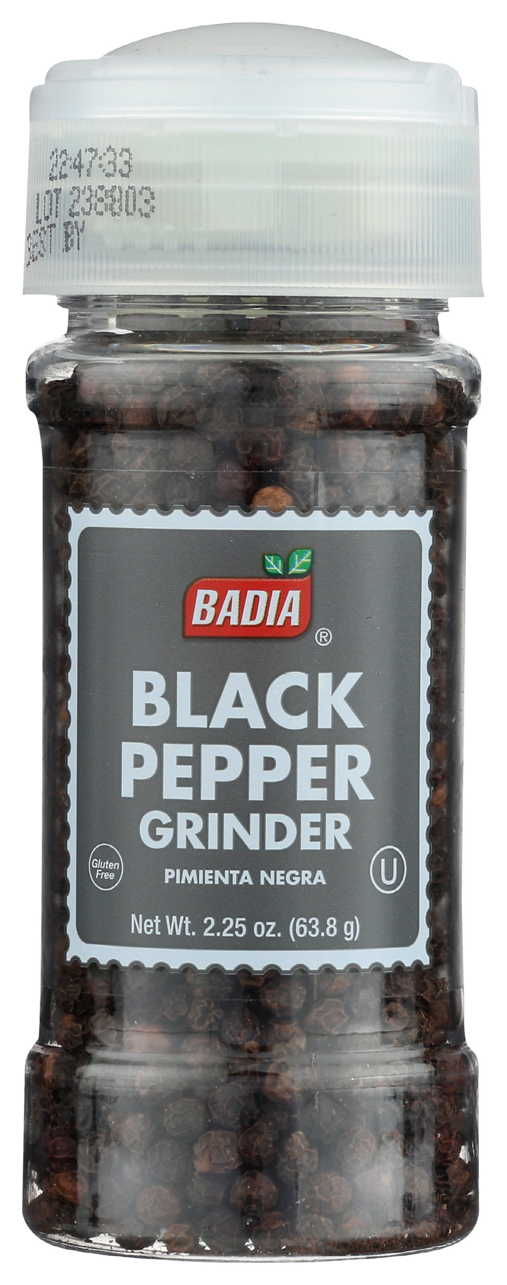 Pack of 8, Badia Black Pepper Grinder, 2.25 oz