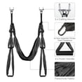 thumbnail image 3 of Aerial Yoga Flying Yoga Swing Yoga Hammock Trapeze Sling Inversion Tool for Gym Home Fitness Black, 3 of 11