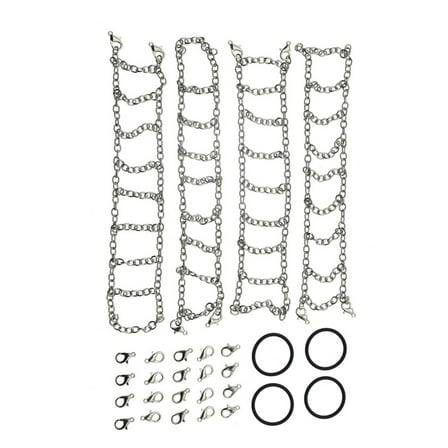 Crawlers Tire Chain 4pcs Great Grip Tire Snow Chain Modified Part Remote Control Car Tire Chain Vehicle Part for MN82