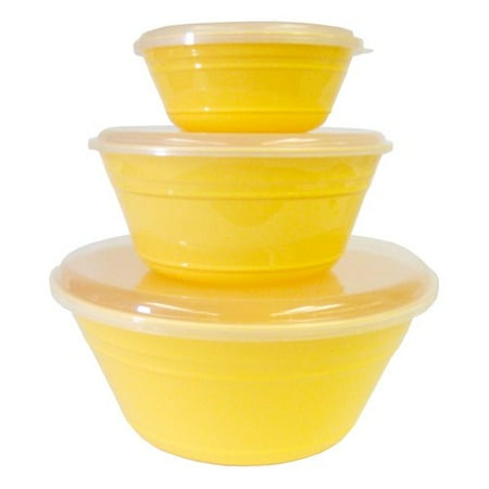 Mainstays Yellow Bowl Set, 6 Piece