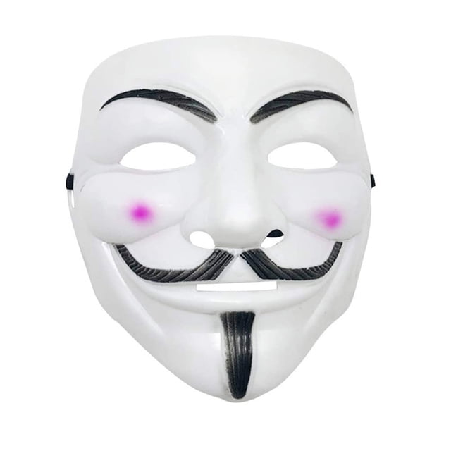 Máscara de hacker para niños Máscara anónima Máscara de hacker para disfraz de Halloween Máscaras de fiesta de cosplay Disfraz de fiesta
