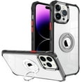 thumbnail image 7 of Compatible with iPhone 14 Pro Max Clear Case with Ring, Built-in 360 Rotation Magnetic Ring Kickstand Holder Translucent Case Soft Slim Edges Shockproof Bumper Protective Cover, 7 of 7