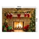 thumbnail image 2 of Fondo de fotografía con chimenea navideña, árboles de Navidad, medias, cajas de regalo, fondo para suministros de decoración para fiestas navideñas (2,4 x 1,8 m), 2 of 6