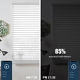 thumbnail image 2 of Yoolax Motorized Sheer Blinds Remote Control Light Filtering Blinds Smart Horizonal Shangri-La Windows Shades(85% Shading Texture White,49"W x 72"H), 2 of 6