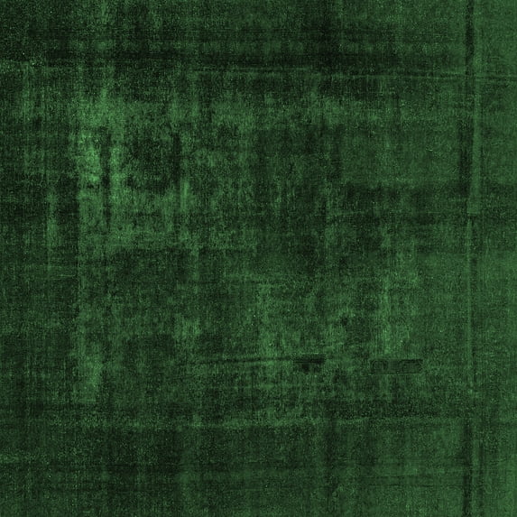 Ahgly Company Indoor Square Persian Emerald Green Bohemian Area Rugs, 5' Square