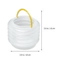thumbnail image 5 of FELTECHELECTR 12Pack Portable Bucket for Brush Washing Transparent White PP Square Design, 5 of 8
