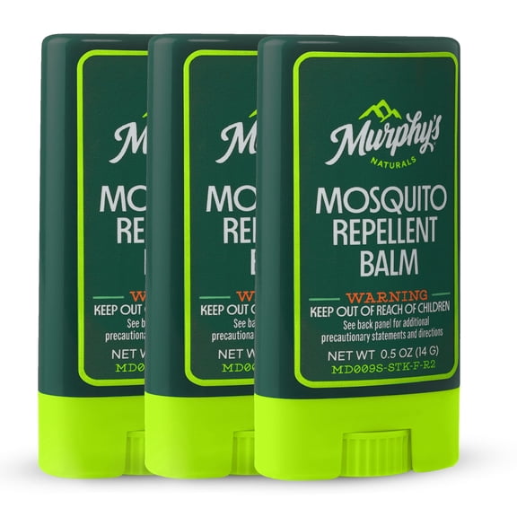 Murphy’s Naturals Plant-Based Mosquito Repellent Balm Stick with Essential Oils, 0.5oz, 3 Pack