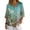 #03Light Green, variant on Boho Watercolor Floral V Neck T Shirts for Women Cotton Linen 3/4 Sleeve Summer Beach Casual Tops #03Purple Pink L