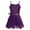 Dark Purple, variant on DPOIS Kids Girls Two Pieces Ballet Dance Gymnastics Leotard Adjustable Suspender Dress Pink 3-4