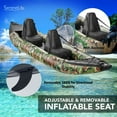 thumbnail image 3 of SereneLife 2 Person Inflatable Kayak Double Kayak W/ Aluminum Paddles, Repair Kit Lightweight, Camo, 3 of 7