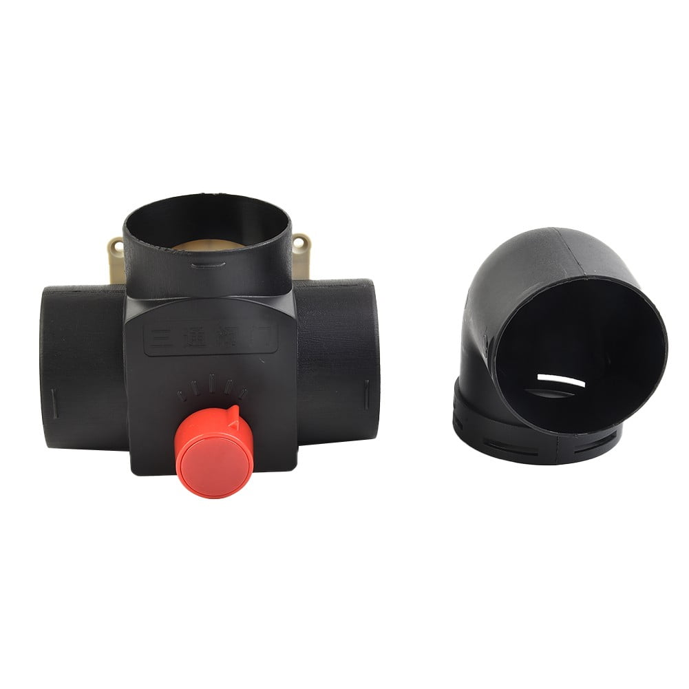 T Branch Air Vent Ducting For 75mm Diameter Ducting Plastic Black Diesel Heater Black Outlet Vent Hose Clip Replace-part