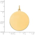 thumbnail image 2 of 14K Yellow Gold Plain .027 Gauge Circular Engravable Disc Charm (31 X 24) Made In United States xm139/27, 2 of 5