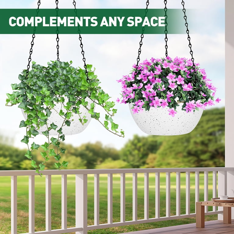 2-Pack Hanging Planters with Chains, 9 Inch photo 7
