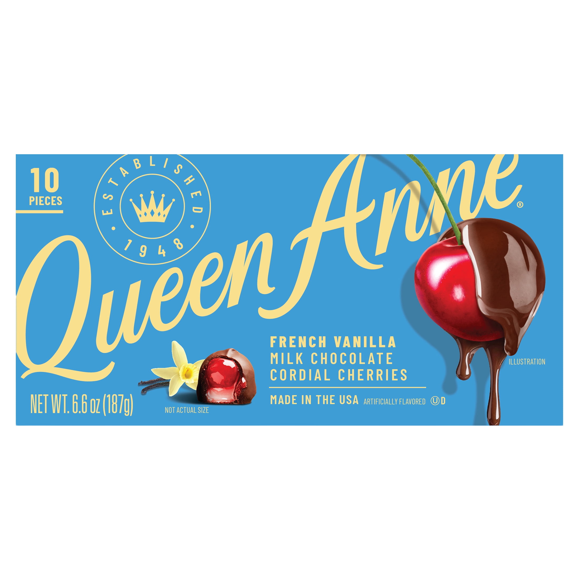 Queen Anne Holiday Candy: Milk Chocolate Covered & French Vanilla