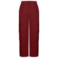 thumbnail image 6 of QHFBli Womens Parachute Pants Wide Leg Cargo Pants Street Trousers with Pockets, 6 of 8