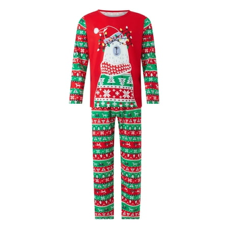 

Sunisery Christmas Pajamas for Family Long Sleeve Christmas Bear Print Tops with Pants Trousers/ Baby Rompers