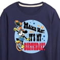 thumbnail image 3 of Disney - Mickey - Make Way It's My Birthday - Youth Long Sleeve Graphic T-Shirt, 3 of 5