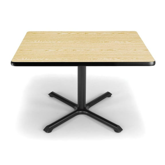 OFM Model XT36SQ 36" Multi-Purpose Square Table with X-Style Pedestal Base, Oak